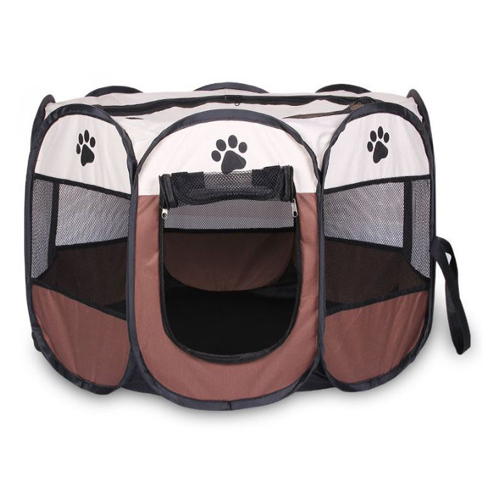 Portable Exercise Fence Kennel Cage Oxford Crate Pop Up Dog Tent Dog Cat Pet Playpen Tent