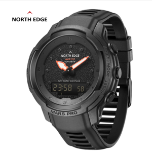 NORTH EDGE MARS Pro Men's Sports Digital Watch Carbon Fiber Case Watches Altimeter Barometer Compass Waterproof 50M