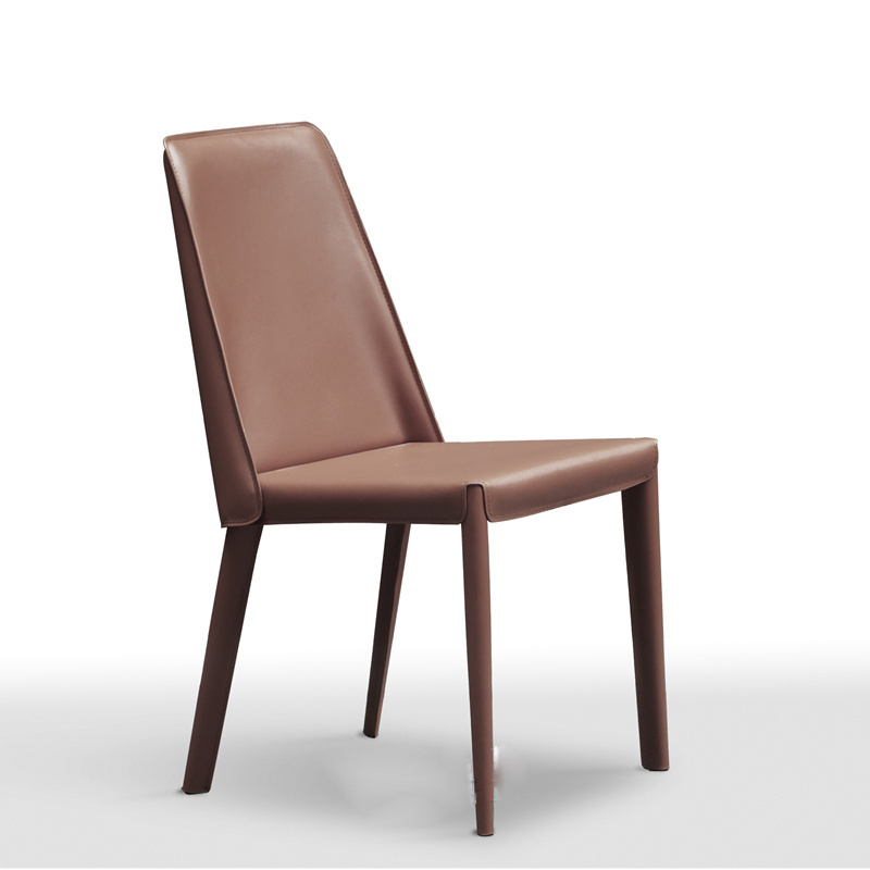 Modern Metal Frame Hotel Restaurant Synthetic Leather Indoor Kitchen Dining Chair