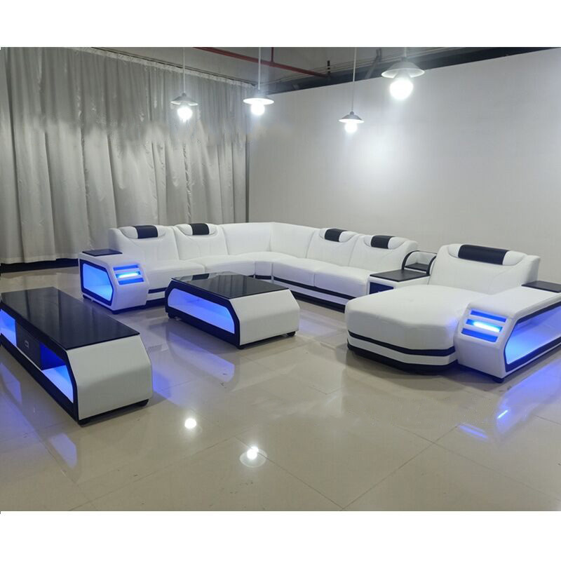 Modern Multifunctional Sofa Living Room With Led Light Combination Functional Sofa