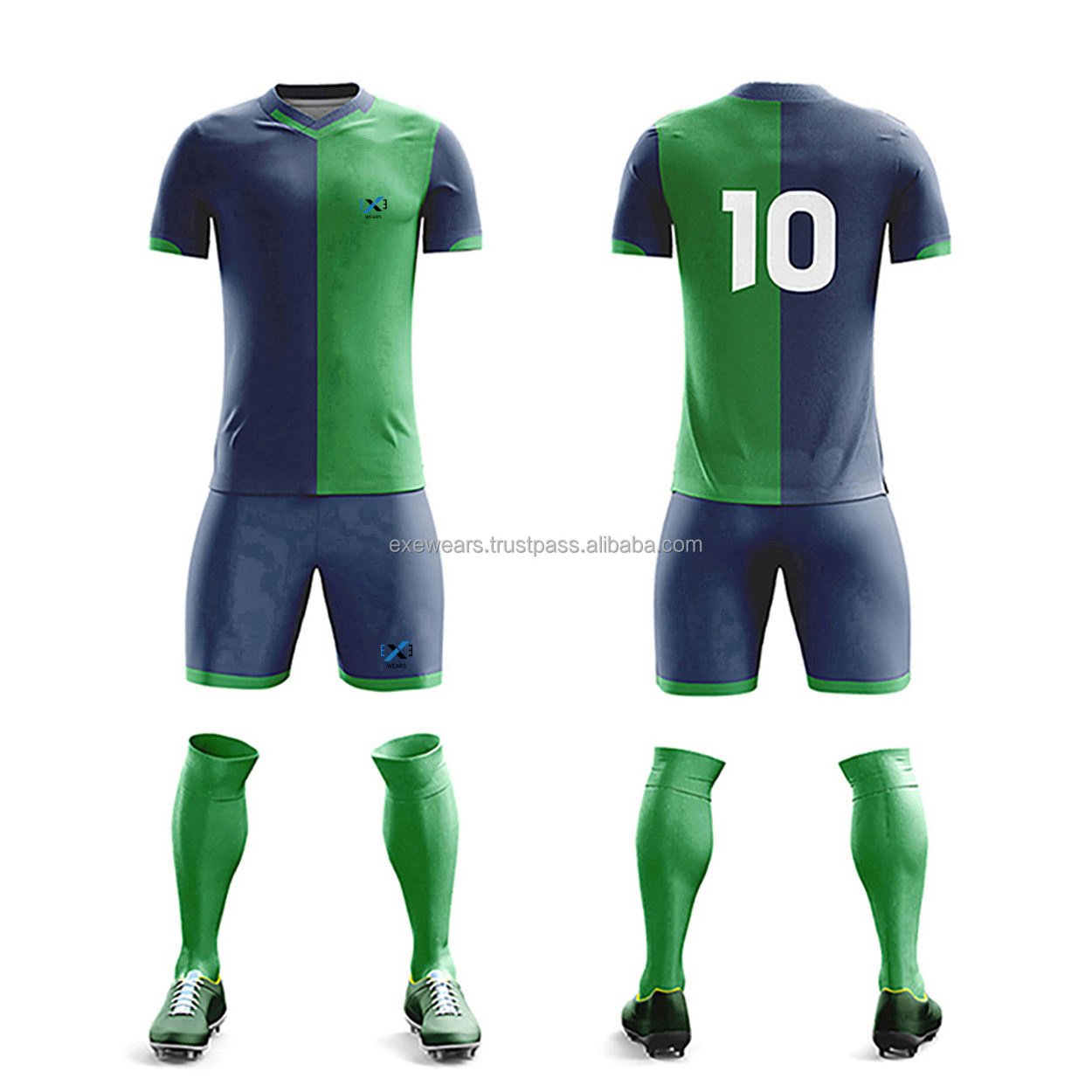 Football Shirt Men Clothes Uniform Sublimation Retro Mexico Soccer Jersey Set Kits Green Soccer Wear Vintage Soccer Jersey