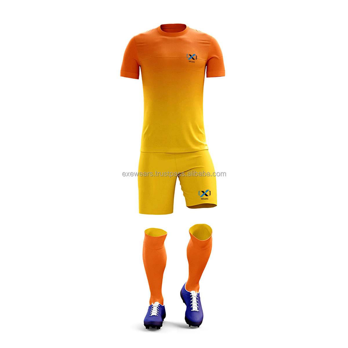 Customize Slim Fit Sport Football Jersey Set Shirts Wholesale Soccer Uniforms Manufacturer Kits Wear Sportswear Customized Logo