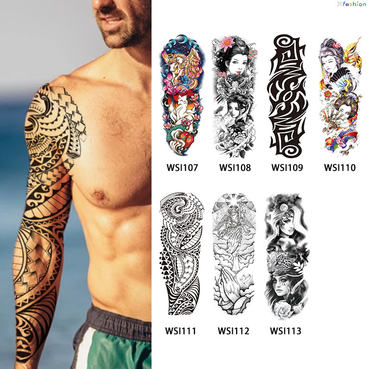 Fashion Origin sleeve shoulder skull tattoo waterproof Temporary tattoo sticker