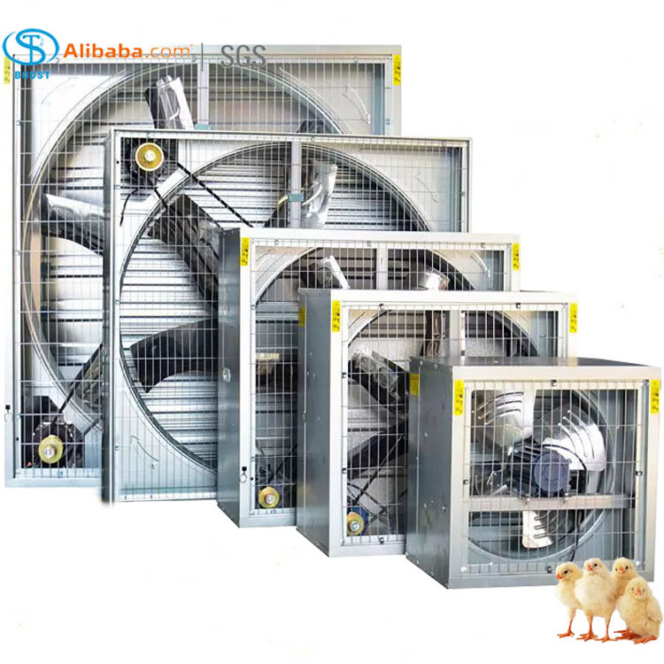 Wall Mount Box Type Poultry Greenhouse Ventilation fan 1380mm swung drop hammer Exhaust Fan for Poultry farm