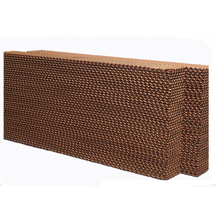 Brown cellulose water cooling pad wall /evaporative cooling pad for greenhouse and poultry farm