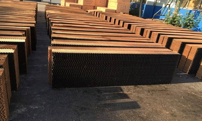 Brown cellulose water cooling pad wall /evaporative cooling pad for greenhouse and poultry farm