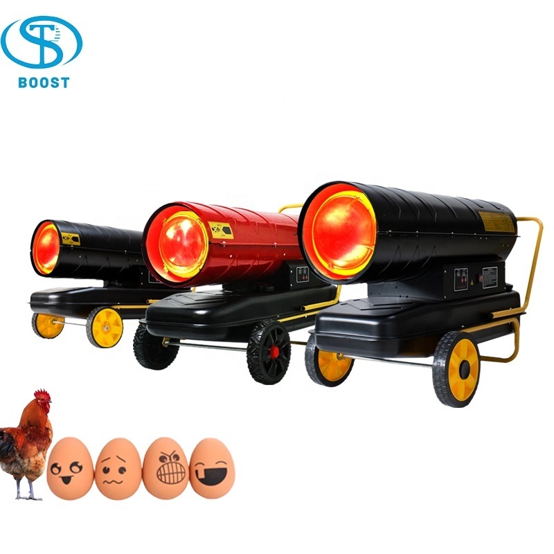 Poultry brooding equipment air heater industrial fuel burning diesel / kerosene oil fan heater chicken farm diesel oil heater