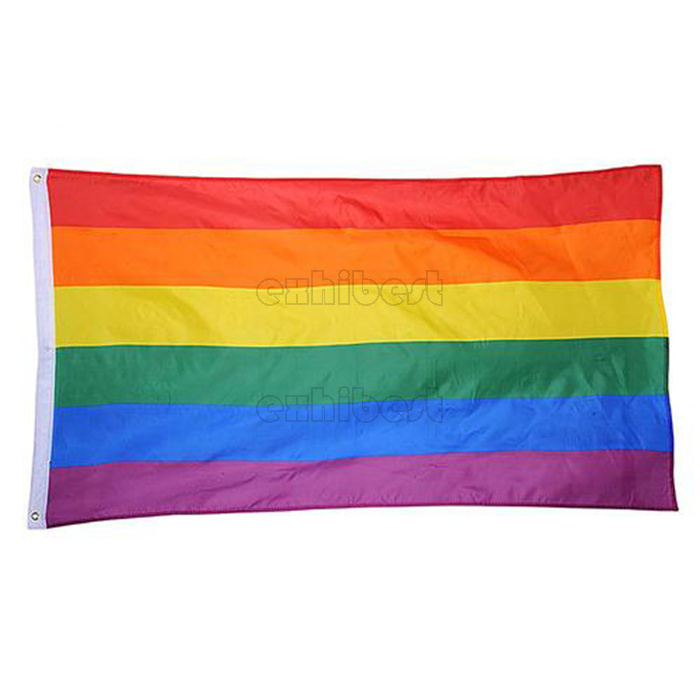 factory direct Polyester 3x5ft digital printed rainbow gay Flag banners