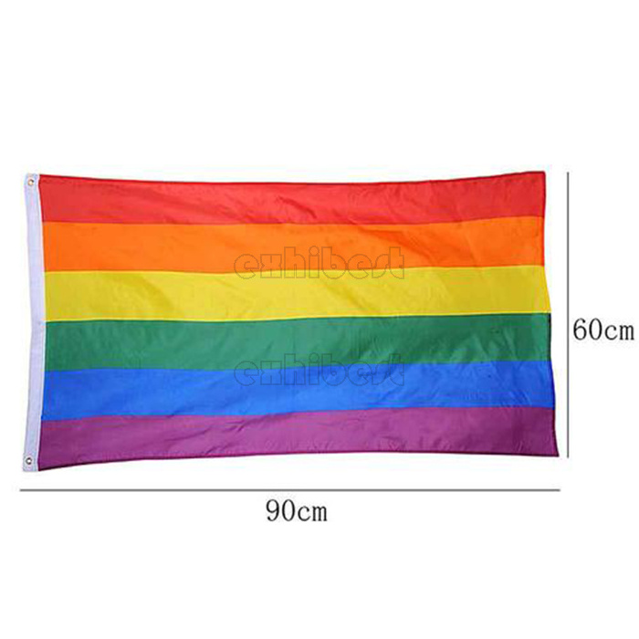 factory direct Polyester 3x5ft digital printed rainbow gay Flag banners