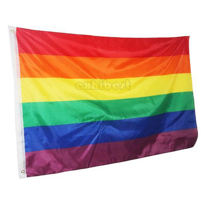 factory direct Polyester 3x5ft digital printed rainbow gay Flag banners