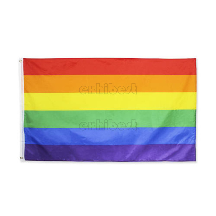 factory direct Polyester 3x5ft digital printed rainbow gay Flag banners