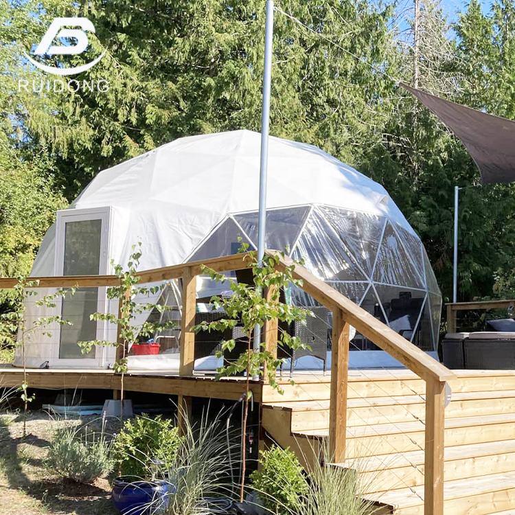 Luxury Outdoor House Prefab Camping Glaming Geodesic Dome Tent