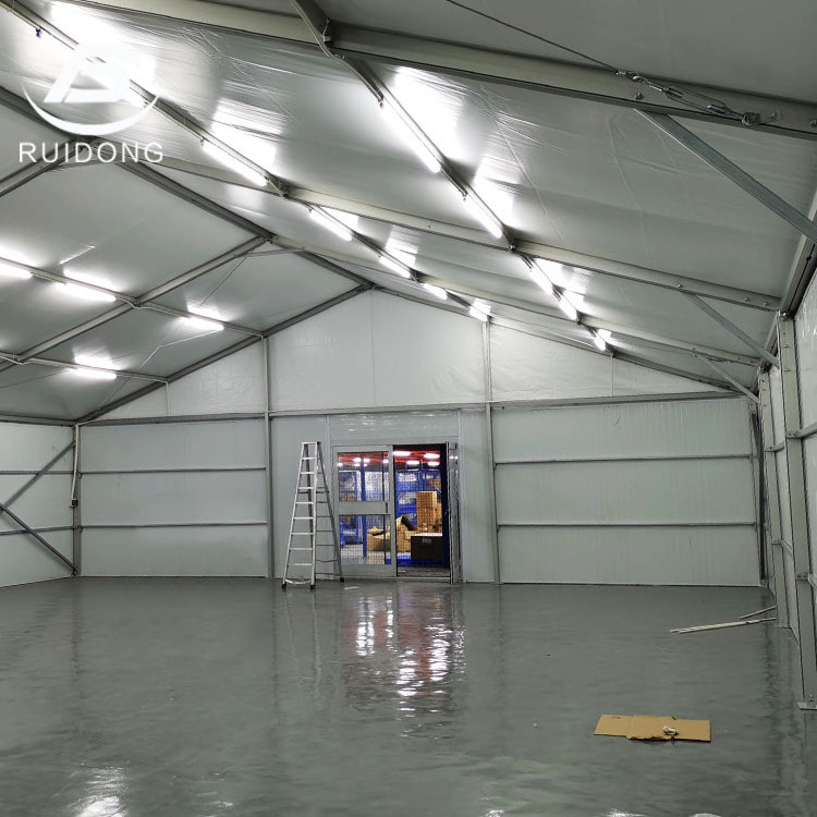 300-500sqm Aluminum Waterproof Warehouse Storage Tent with ABS hard Wall