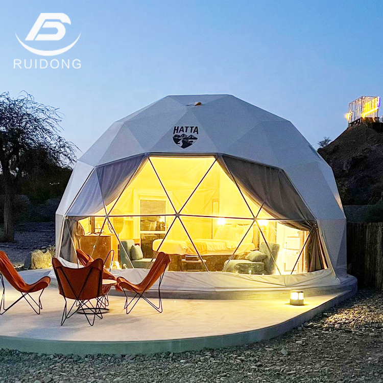 0utdoor 3-4 Person Tents Camping Luxury 6m Dome Glamping Tent for Hotel