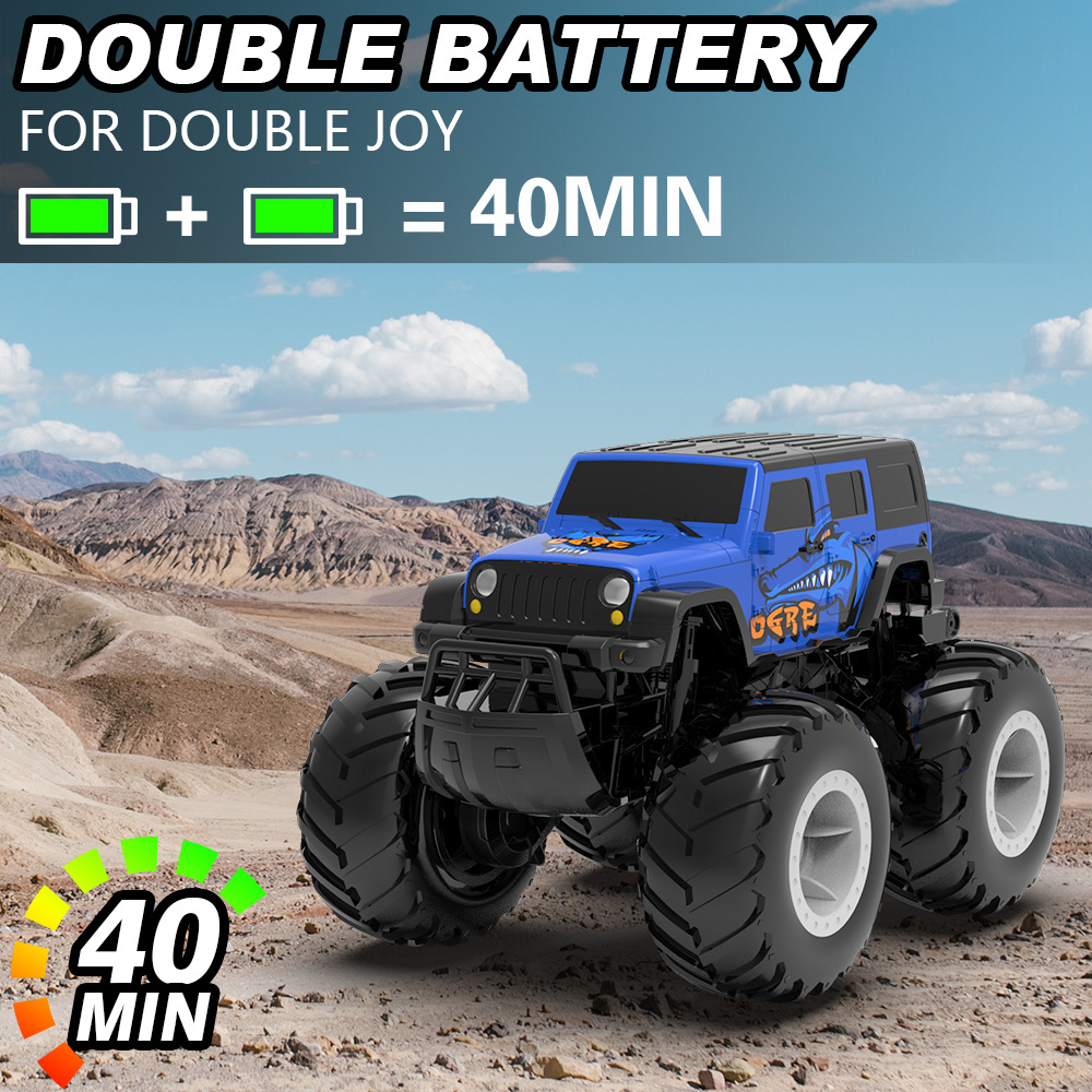 All Terrain 4WD Off-Road  Remote Control Trucks Toys Amphibious Waterproof RC Car Suitable for  Gifts for Boys/Girls