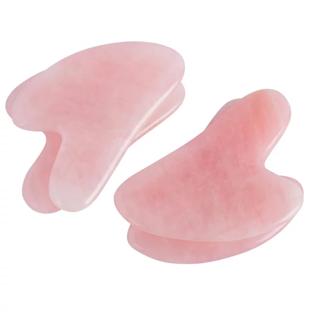 Hot Selling Anti Aging Natural Stone Rose Quartz Gua Sha For Massage Face Skincare Massager Facial Tool Crystal Facial Beauty