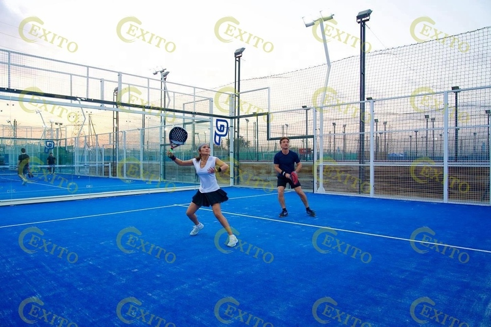 EXITO 2023 Hot Sale Good Price Customized Size Portable Paddle Tennis Court Cover Outdoor Indoor Panoramic Padel Court Roof