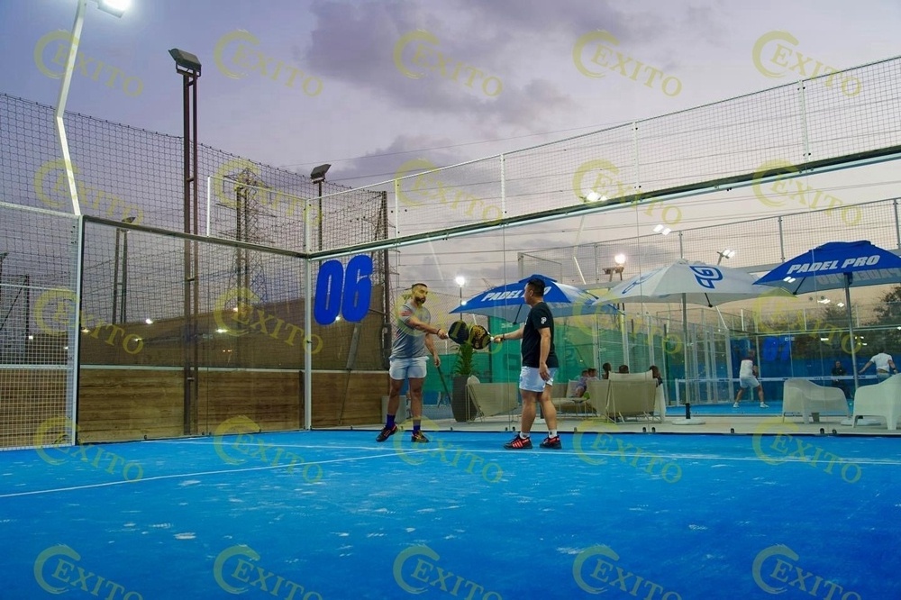 EXITO 2023 Hot Sale Good Price Customized Size Portable Paddle Tennis Court Cover Outdoor Indoor Panoramic Padel Court Roof