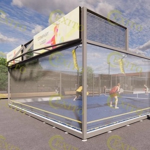 EXITO 200*200*3MM Paddel Tennis Court Portable Padel Court Panoramic