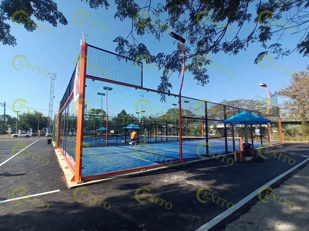 EXITO 2023 Hot Sale Good Price Customized Size Portable Paddle Tennis Court Cover Outdoor Indoor Panoramic Padel Court Roof