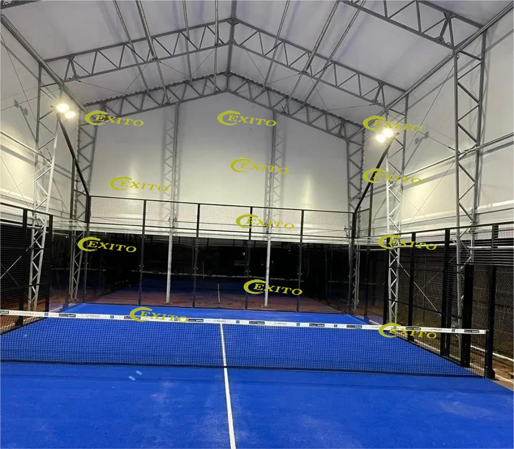 EXITO Professional Cover For Padel Court Roof,Panoramic Paddle Tennis Court With Roof