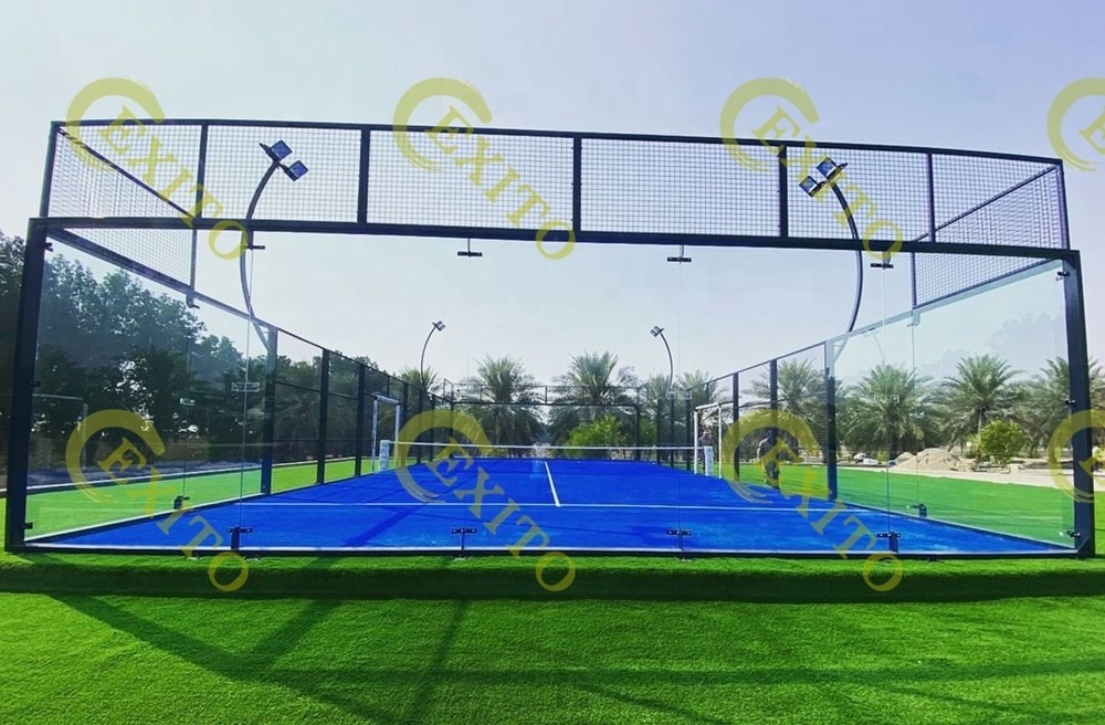 EXITO  Panoramic Padel Tennis Court portable padel court With Other Accessories