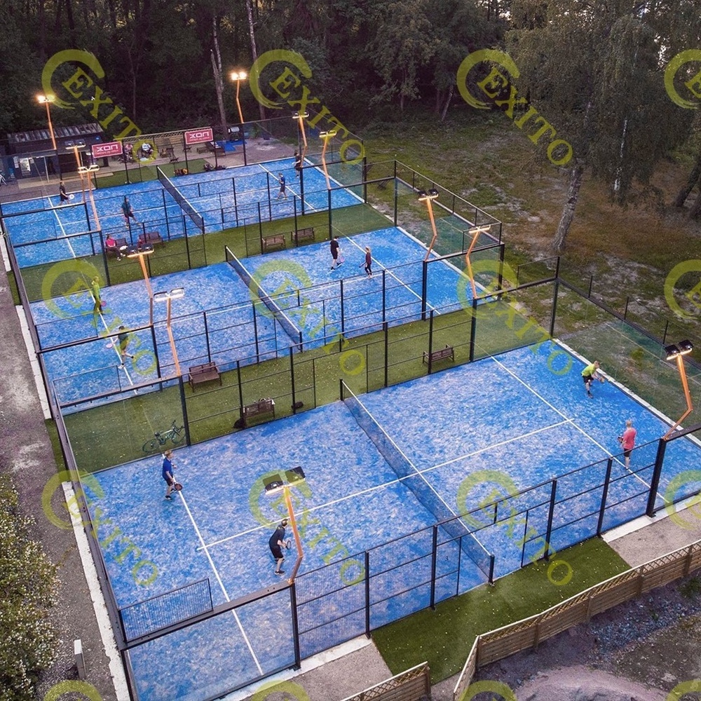 EXITO  Panoramic Padel Tennis Court portable padel court With Other Accessories