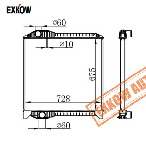 Vacuum Brazed Aluminium Radiator For Hino Truck Ranger Validus 500 Series Profia 700 Kia Rhino 16090-1561