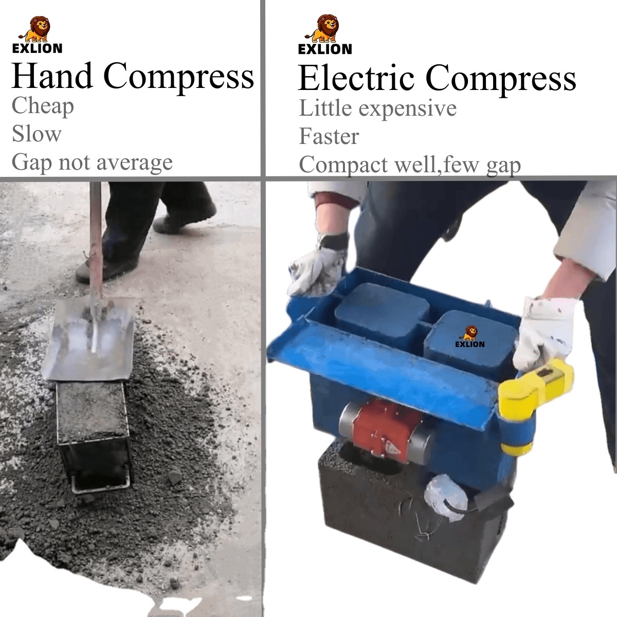 EXLION Hollow interlocking clc brick mold metal cement cellular lightweight concrete blocks molds interlock moulds for concrete