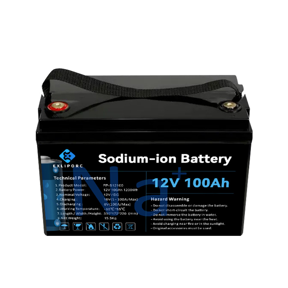 Exliporc Sodium-ion Car Starting Battery Na-ion BMS 12 Volt Custom Sodium Ion Battery Energy Storage Battery Pack