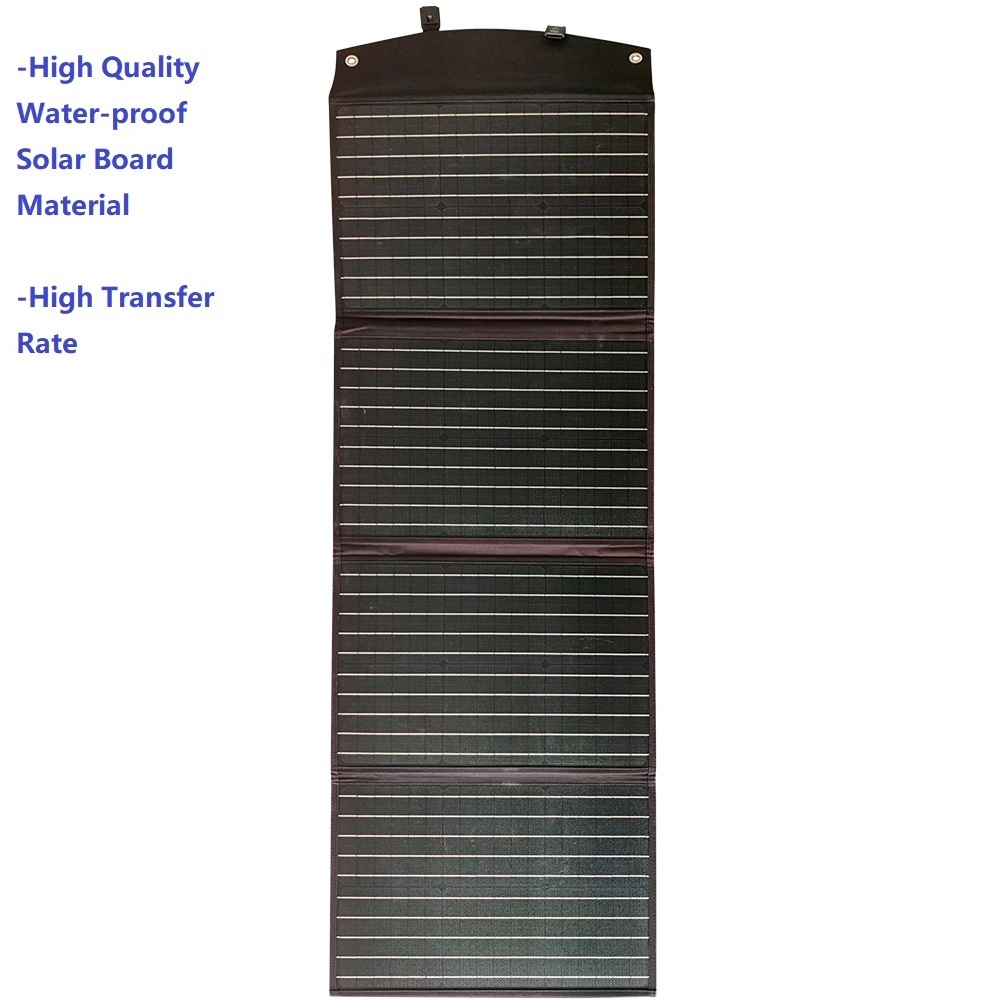 R UAPOW 50W Foldable Solar Panel Portable Bag Carry-and-Go Easy Life Companion Rechargeable Solar Energy System Power Supply