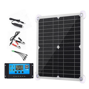 Tiktok RV Car Emergency power supply 12W Mono Solar Panel Kit battery charger with 100A Controller 12V For RV Car Boat Camper