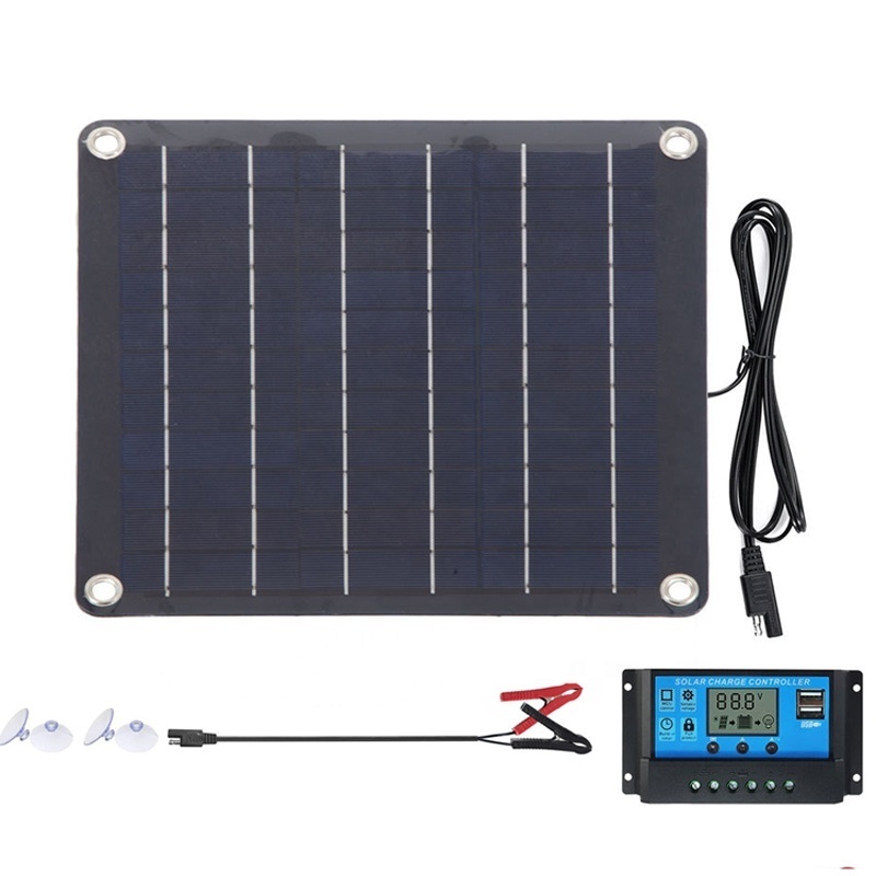 Tiktok RV Emergency power supply Portable 10W Solar Panel Kit battery charger with 100A Controller 12V For RV Car Boat Camper