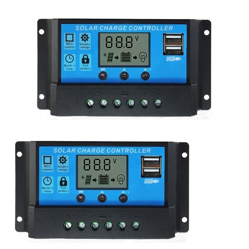 Wholesale 2023 trending items 100A PWM Solar charge Controller Intelligent Regulator 12V 24V with LCD Display & Dual USB Port