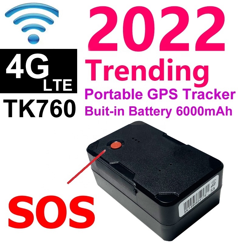 Exontek Portable Wireless GPS Magnetic mini 4G Lte tracker Locator TK760 Real Time tracking with SOS alarm 6000mAh Long standby