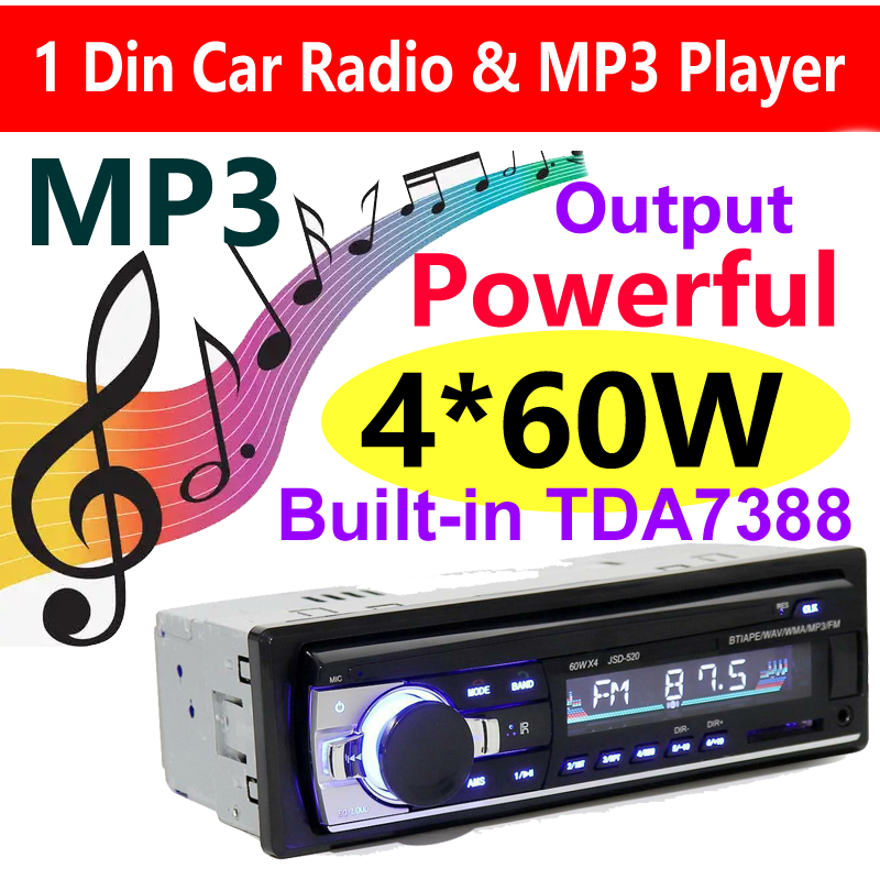 2024 trend top seller Car Audio Stereo FM Aux Input Receiver USB MP3 Radio Player JSD 520 estereos para autos radio para carro