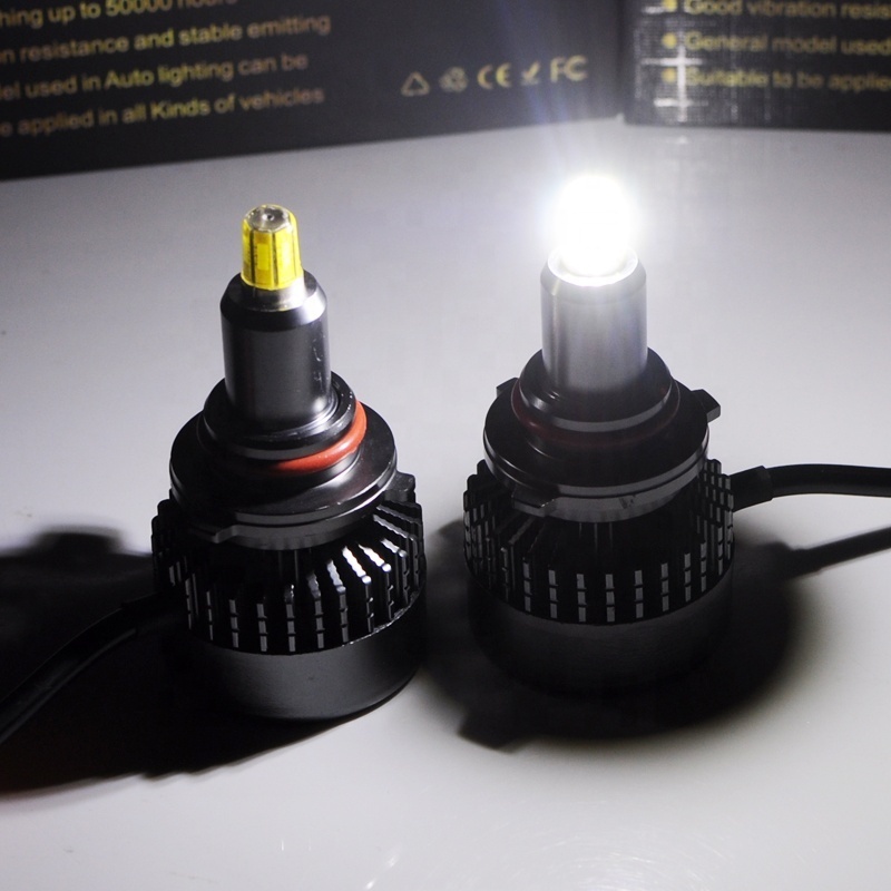 Faros 6 side 80W 10000LM 360 Degree 3D RD40 X7 HB3 9005 CSP LED Chip high power 80W Headlight Bulbs White Fog Lights