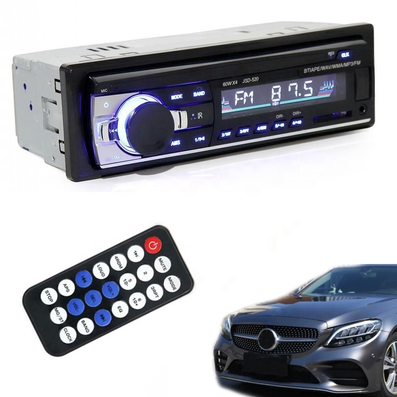 2024 trend top seller Car Audio Stereo FM Aux Input Receiver USB MP3 Radio Player JSD 520 estereos para autos radio para carro