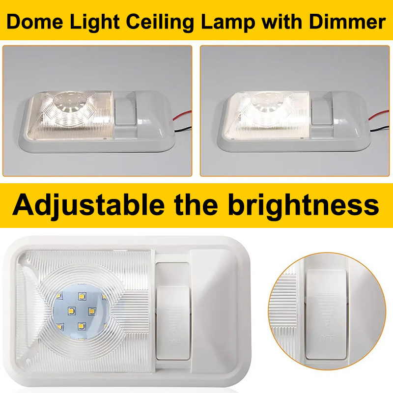 2023 hot sale 24SMD RV Interior Lighting Led Ceiling Lamp with Dimmer reading Light for RV Boat Camper Trailer Single Dome Light