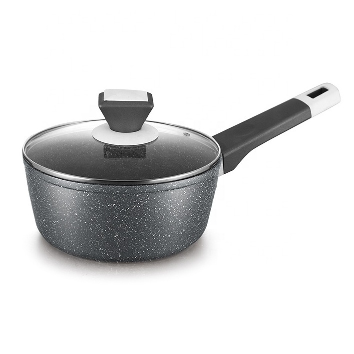 Metal Die Cast Aluminum Cookware Saucepan Square Frying Pan Granite Induction Frypan Marble Non-stick Coating Fry Pans