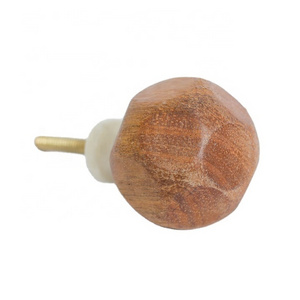 Knobs Wood Solid Round Wooden Kitchen Cabinet Pull Handle Wood Knobs