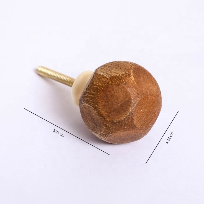 Knobs Wood Solid Round Wooden Kitchen Cabinet Pull Handle Wood Knobs