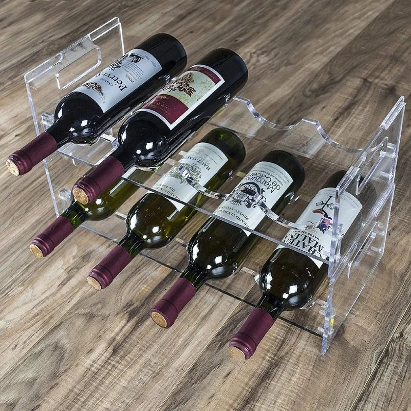 HANDMADE BEST QUALITY  ACRYLIC WINE BOTTLE STAND FOR BAR TABLE DECORATION