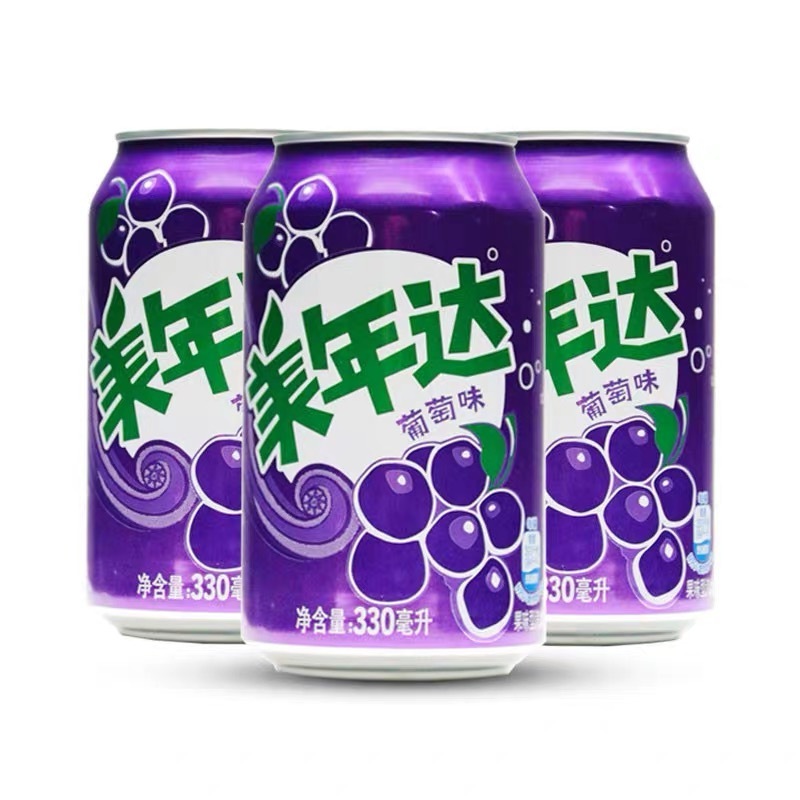 Canned Grape Flavor Exotic Drink Mirinda Fruity Carbonated Soft Drinks Sweet Drink Fruit Cola