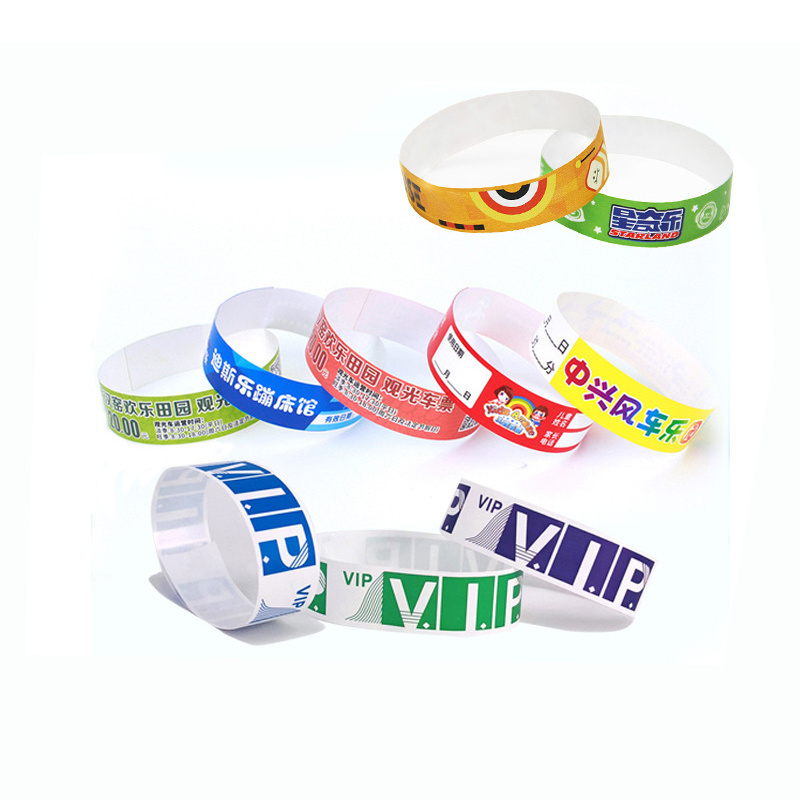 Wholesale Custom Printed Silicone  Personalised Event Party Logo Bracelet Cheap Waterproof Disposable  Wristbands