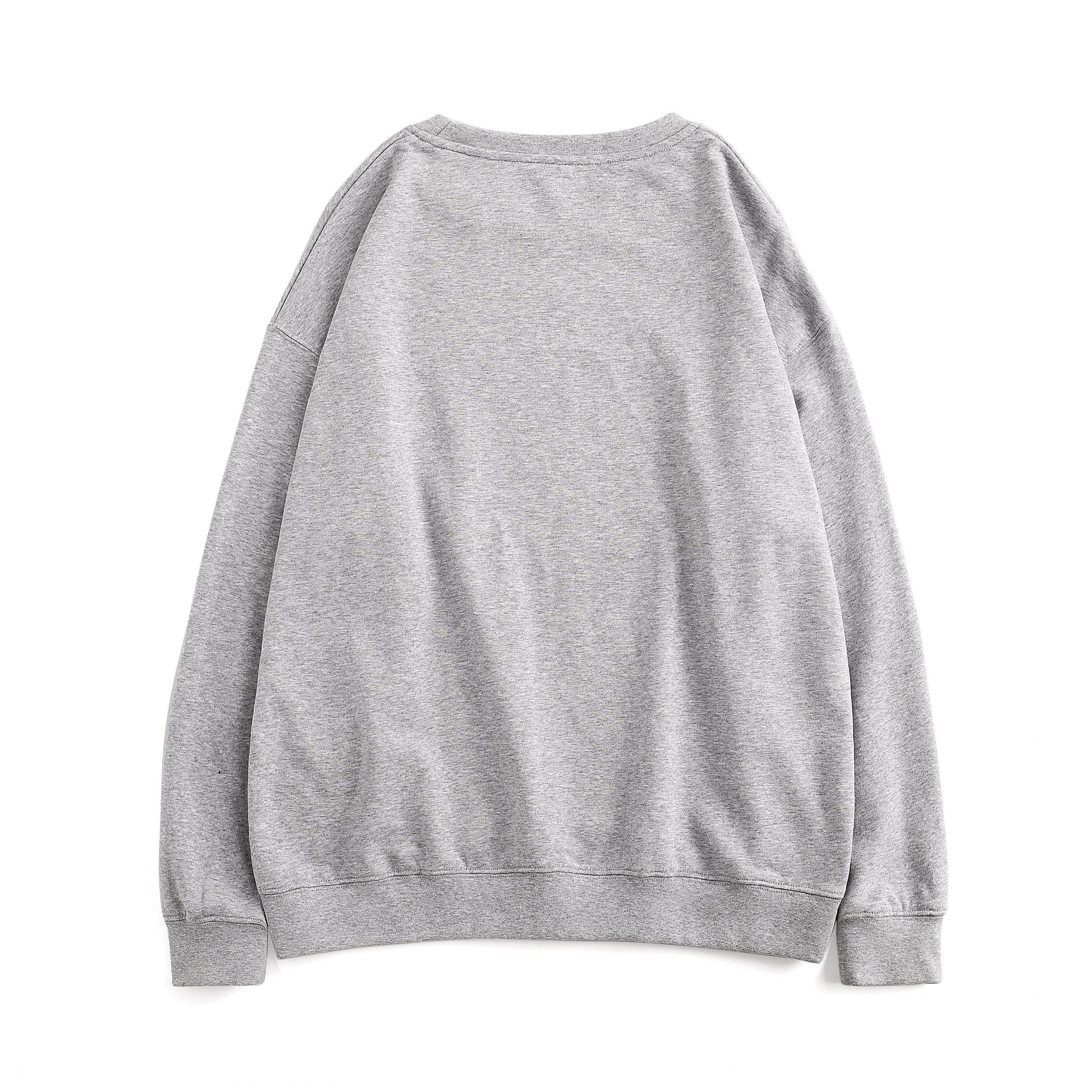 Wholesale Custom Plain 3D Embossed Corded Crew Sweatshirts For Men With Footballs Grey  Quality Tennis Sweatshirt