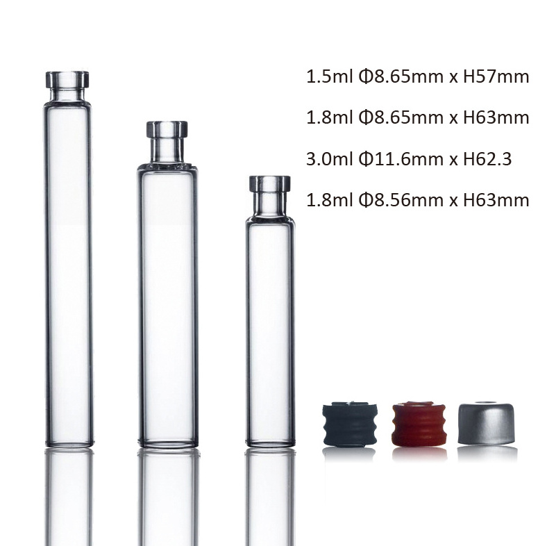 Glass Dental Cartridge, glass bottle, Cartridge for Dental Drug