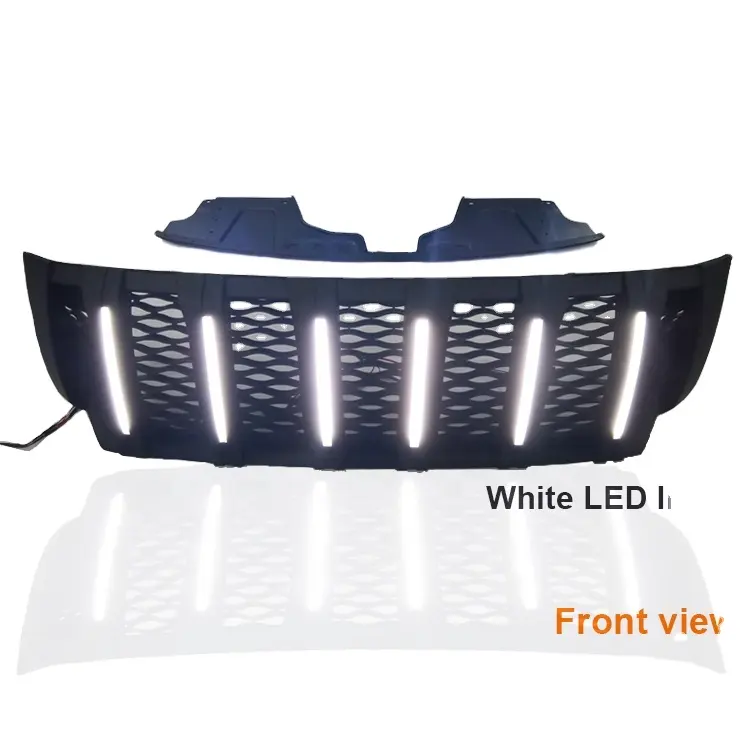 Factory Front Racing Grilles Bumpers Cover Grilles with LED Lights for Nissan Navara Front Grille