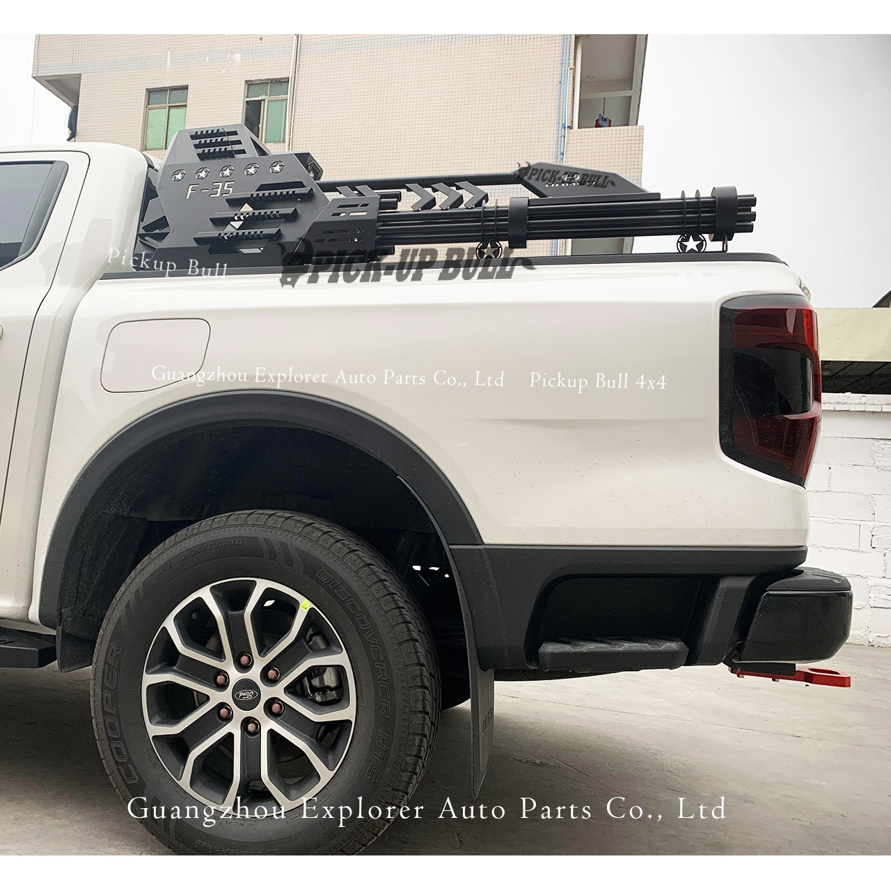 Universal Roll Bar for Pickup Ranger Hilux Revo Vigo Navara Dmax with Gatling Shape F35 Lightning II Attack Fighter Roll bar