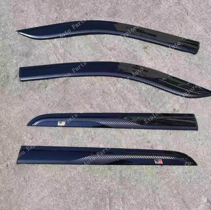 RAMAND Carbon Fiber Car Door Visor for Hilux GR Sun Shade Rain Guard Window Visor for Toyota Hilux GR